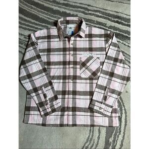 adidas Pink Plaid Flannel Shirt